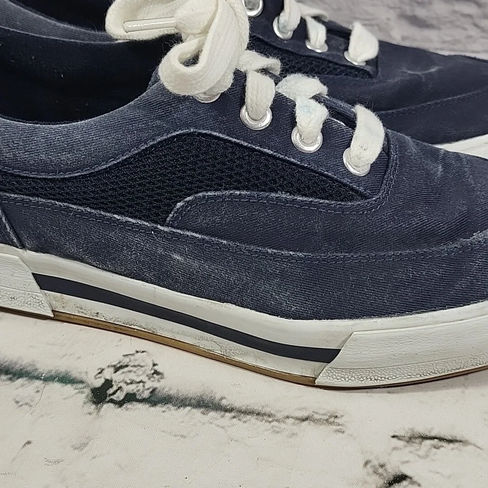 Sperry Top Sider Boat Shoes Womens Sz‎ 9 Navy Blue Platform Chunky Y2K Sneakers